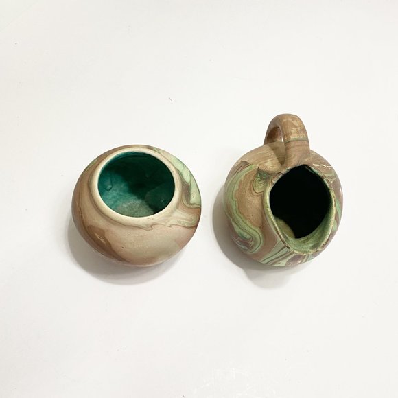 Vintage Pottery Garden of the Gods/Seven Falls Colorado Pottery Cream and Sugar - Picture 7 of 12